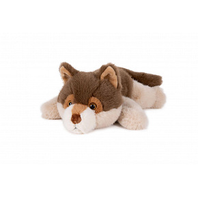 Teddies Vlk ležící plyšový 24x35cm plněný kuličkami 0m+ Teddies Vlk ležící plyšový 24x35cm plněný kuličkami 0m+