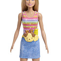 Mattel Barbie PANENKA S PEJSKEM NA BRUSLÍCH BLONDÝNKA
