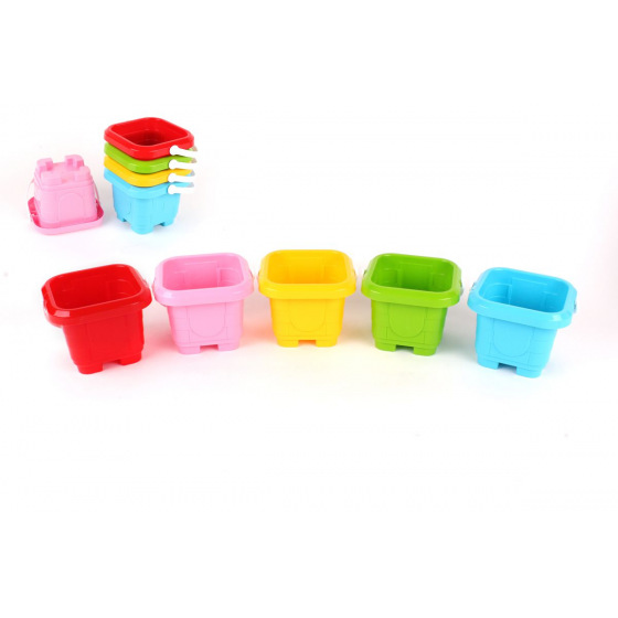 Teddies Kbelík na písek plast 12x9cm 5 barev 12m+