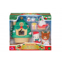 Sylvanian Families 5822 Domeček s vánočním stromečkem a baby figurky