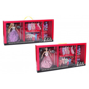 Wiky Panenka s šatníkem 30 cm 12 šatů