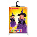 Rappa Dětský kostým čarodějnice fialová čarodějnice/Halloween (M)