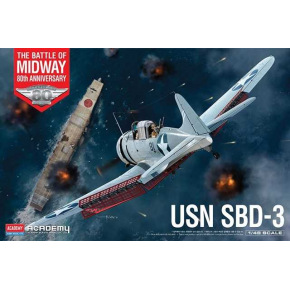 Academy Model Kit letadlo 12345 - USN SBD-3 Battle of Midway (1:48)