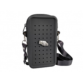 MFP Gifty - Silikonová crossbody taštička černá a ozdobný pin