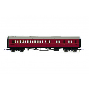 Wagon pasażerski HORNBY R4764 - BR Collett Coach Corridor Brake trzeciej klasy RH, bordowy