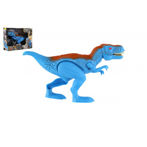 Teddies Dinosaurus T-Rex plast 18cm na batérie so zvukom so svetlom v krabici 21x15x6, 5cm