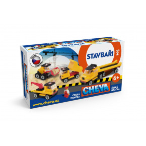 Stavebnice Cheva sada 2 Stavbaři plast v krabici 35x19x9 cm Stavebnice Cheva sada 2 Stavbaři plast v krabici 35x19x9 cm
