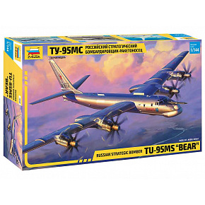 Zvezda Model kit lietadlo 7038 - Tu-95 Sovietsky turbovrtuľový strategický bombardér (1:144)