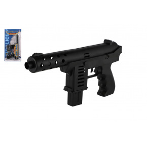 Teddies Pistolet/Pistolet maszynowy świecący plastik 28cm na kole zamachowym na karcie 18x35cm