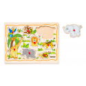 Woody Puzzle auf dem Brett