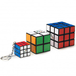 Spin Master Rubikova kostka  sada Trio 3X3 + 2X2 + 3X3 přívěšek