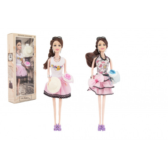 Teddies Gelenkpuppe mit Zubehör aus Kunststoff 30cm 2 Arten in der Schachtel 14x32,5x5cm