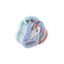 Teddies Spardose Handtasche Einhorn aus Blech mit Schloss 15x14cm 3 Farben in Plastikbox