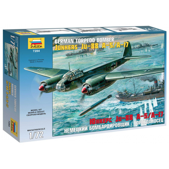 Zvezda Model Kit letadlo 7284 - Junkers Ju-88 A-5/A-17 (1:72)