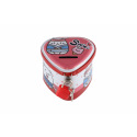 Teddies Pokladnička plechová srdce se zámkem 8x7cm 4 barvy