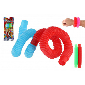 Teddies Stavebnice trubky 2ks natahovací mix druhů v sáčku