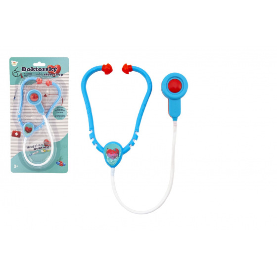 Teddies Stetoskop plast 53cm na batérie so svetlom so zvukom na karte 17x34x3cm