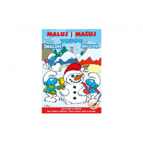 Omalovánky Maluj vodou A5 - Šmoulové 2 zimní 15x21cm