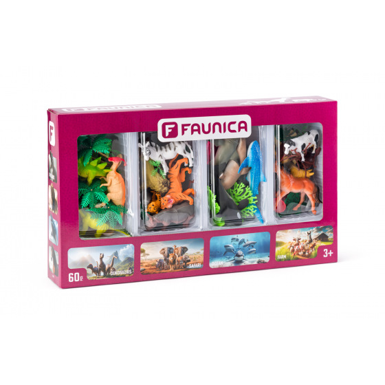 FAUNICA Planeta zvířat figurky – sada 4 světů