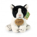 Rappa Plyšová kočka černo-bílá sedící 14 cm ECO-FRIENDLY