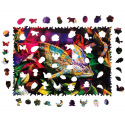 Puzzler DŘEVĚNÉ BAREVNÉ PUZZLE - Úžasný chameleon