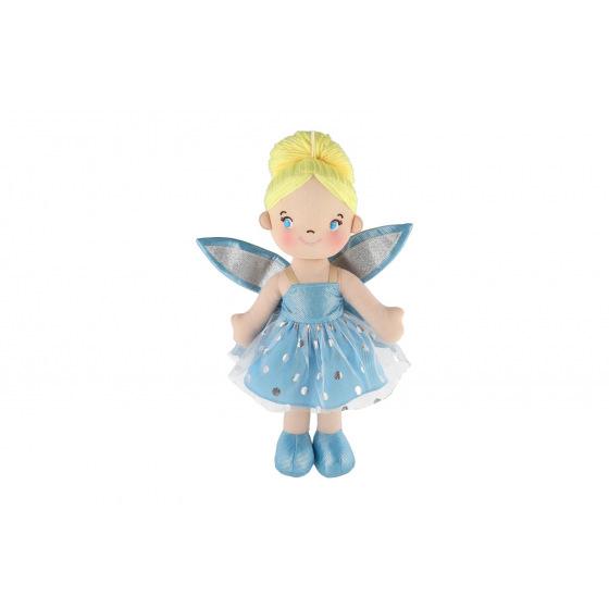 Panenka hadrová víla Pomněnka 40 cm na kartě v sáčku