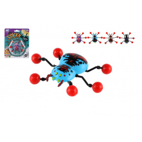 Teddies Spinne, die auf Glas kriecht, Kunststoff 8x6cm, 4 Farben auf Karte Teddies Spinne, die auf Glas kriecht, Kunststoff 8x6cm, 4 Farben auf Karte