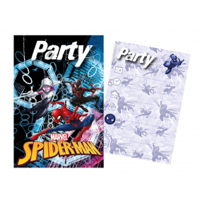 Rappa Sada párty 5 pozvánek + 5 obálek Spider-man