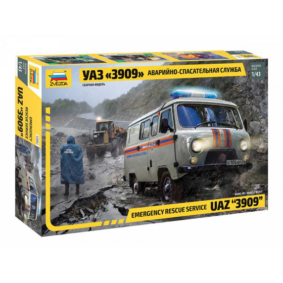 Zvezda Model Kit auto 43002 – Emergency Service UAZ "3909" (1:43)