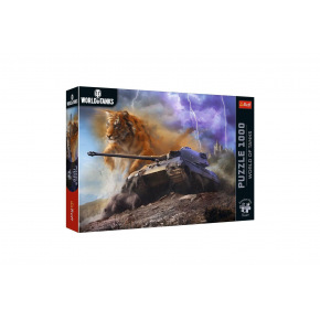 Puzzle Premium Plus - World of Tanks: Tiger II 1000 dílků  68,3x48cm v krabici 40x27x6cm