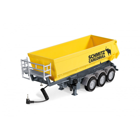 SIKU Control 6734 - 3-nápravový sklápěcí návěs žlutý