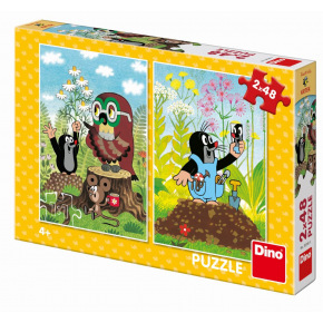 Dino Puzzle Dino Kret na polanie 2X48