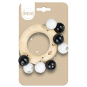 Detoa Kroužek kuličky černobílá