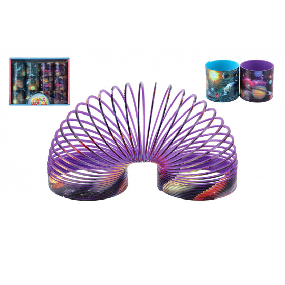 Teddies Spirála/pružina vesmír plast průměr 6,5cm 2 barvy