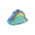 Wiky Spardose Dinosaurier aus Blech mit Schloss 18x13cm, 3 Farben