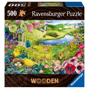 Ravensburger Drevené puzzle Divoká záhrada 500 dielikov
