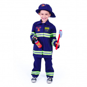 Rappa Dziecięcy kostium strażaka z czeskim nadrukiem (M) e-pakiet