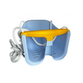 Houpačka Baby modrá plast 33x24x28cm nosnost 25kg v síťce 12m+