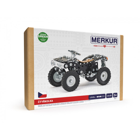 MERKUR - Stavebnice Merkur - Čtyřkolka, 174 dílků