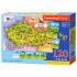 SMT Creatoys Puzzle Mapa České republiky 120 dílků + 14 kvízů naučné 40x28cm v krabici