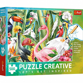 Trefl Puzzle Creative Ptáci z ráje 500 dílků 48x34cm v krabici 34x26x4,5cm