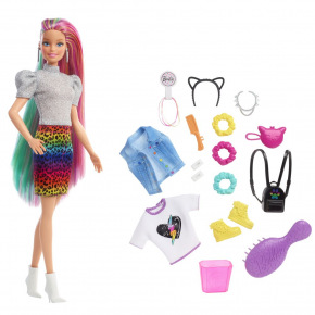 Mattel Lalka Mattel Barbie Leopard z włosami ducha i akcesoriami