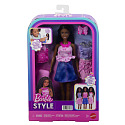 Mattel Barbie STYLE PANENKA PRO SNADNÉ OBLÉKÁNÍ ČERNOVLÁSKA
