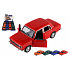 Auto retro plast 18cm na baterie se světlem se zvukem na setrvačník 4 barvy 8ks v boxu