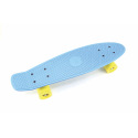 Teddies Skateboard - pennyboard 60cm nosnost 90kg, kovové osy, modrá barva, žlutá kola