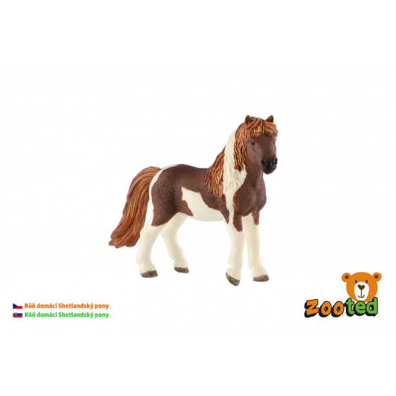 ZOOted Kůň domácí Shetlandský pony zooted plast 12cm 