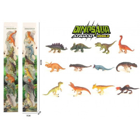 Dinosaurus 6 ks plast 2 druhy v blistru 7x43cm