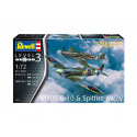 Revell ModelSet Flugzeug 63710 - Bf109G-10 & Spitfire Mk.In (1:72)