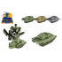 Transformer tank/robot plast 14cm na setrvačník 3 barvy 9ks v boxu