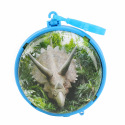 Teddies Peněženka na klíče dinosaurus kov/plast 8cm 2 barvy